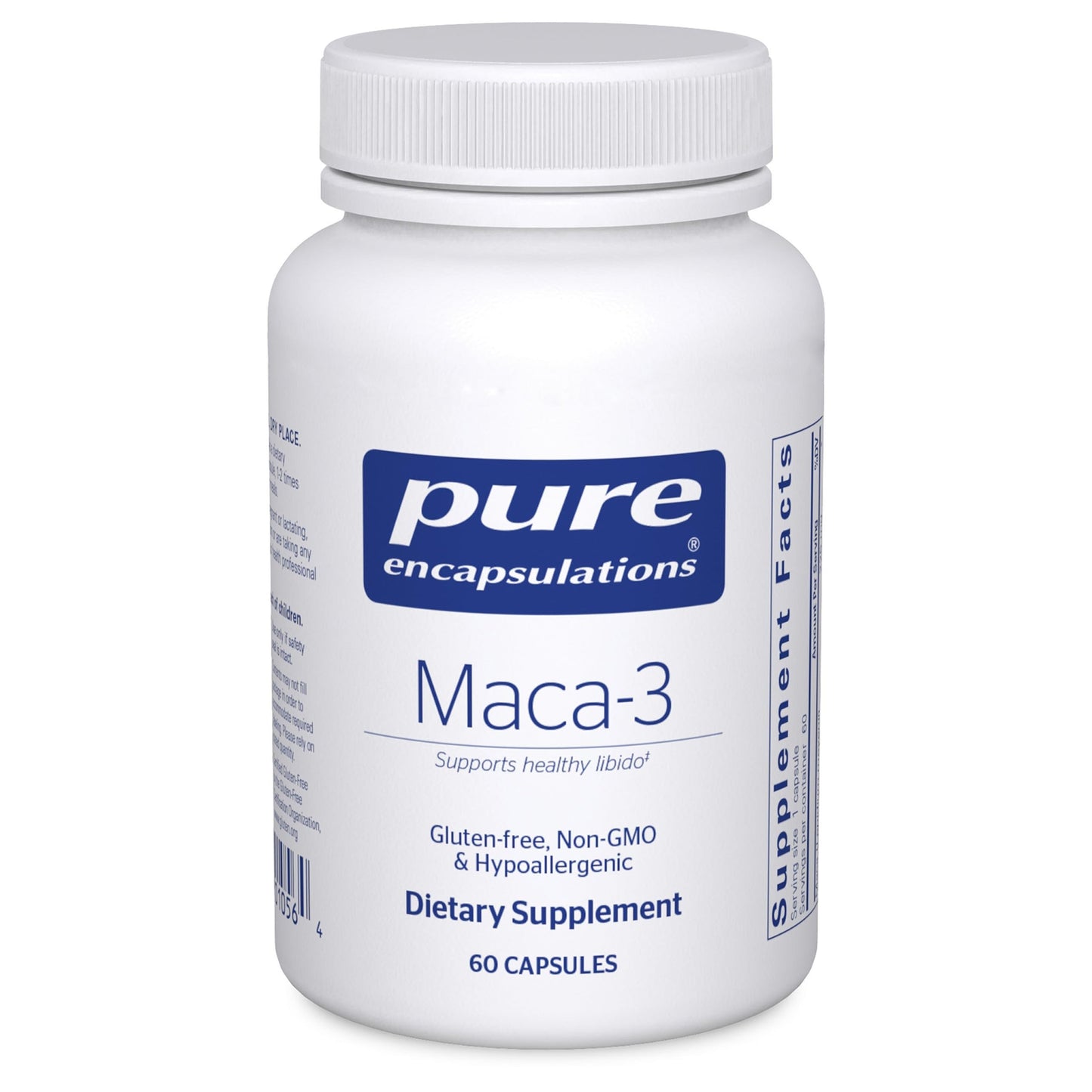 Pure Encapsulations Maca-3 | Hypoallergenic Maca Supplement for Libido & Reproductive Health | 60 Capsules