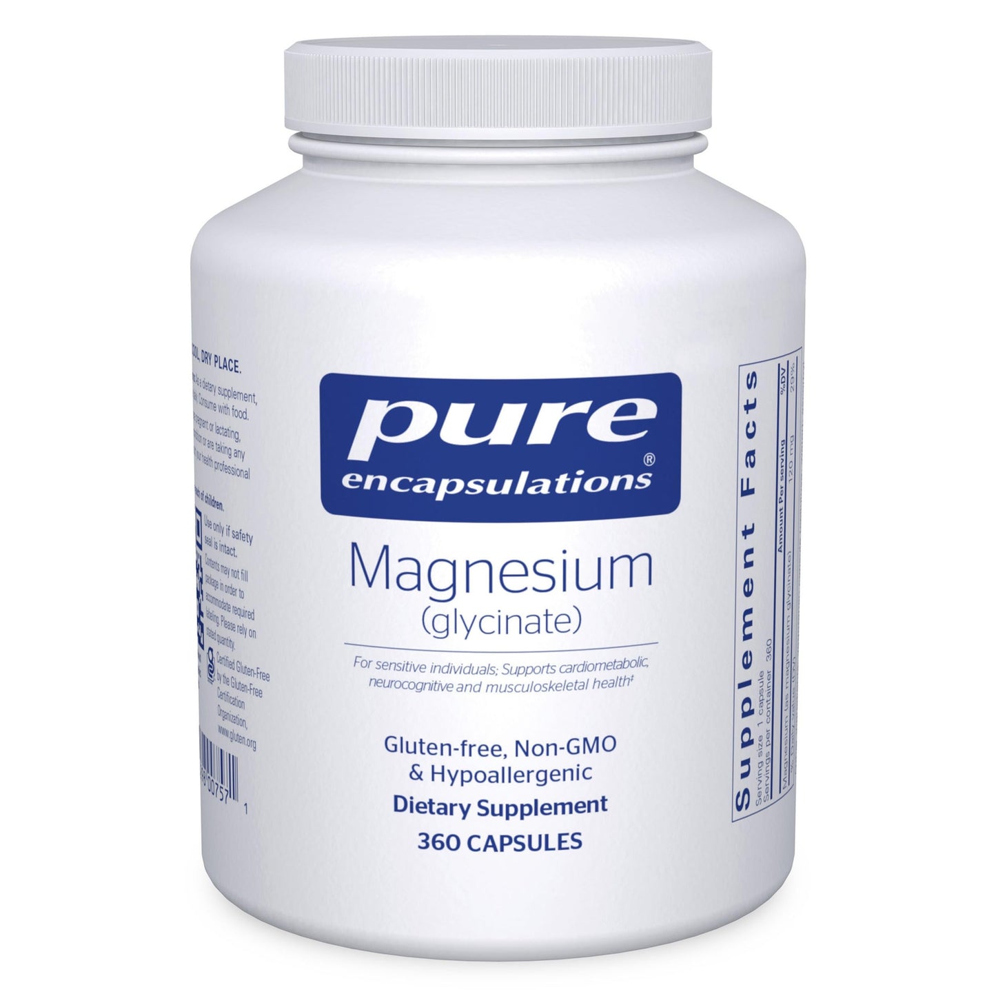 Pure Encapsulations Magnesium Glycinate — Stress, Sleep & Heart Health Support, 360 Capsules