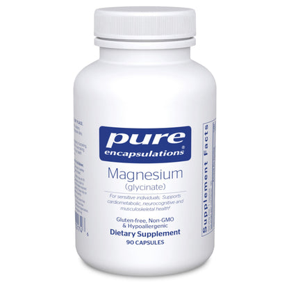 Pure Encapsulations Magnesium Glycinate 90 Capsules | Stress Relief, Sleep & Heart Health