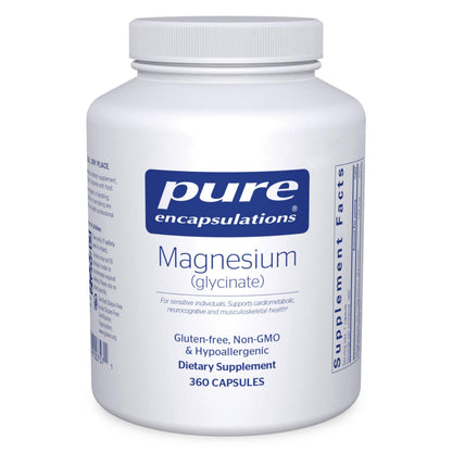 Pure Encapsulations Magnesium Glycinate — Stress, Sleep & Heart Health Support, 360 Capsules