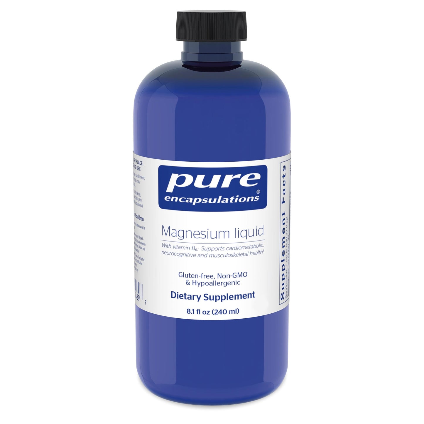 Pure Encapsulations Magnesium Liquid – Hypoallergenic Magnesium Glycinate for Musculoskeletal & Cardiometabolic Support | 8.1 fl oz
