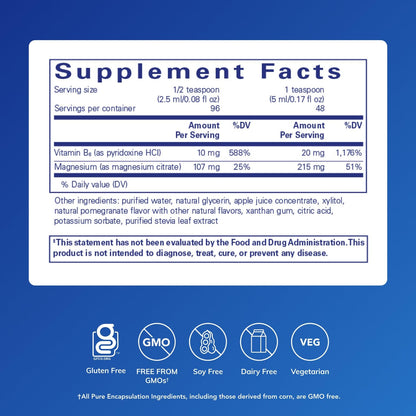 Pure Encapsulations Magnesium Liquid – Hypoallergenic Magnesium Glycinate for Musculoskeletal & Cardiometabolic Support | 8.1 fl oz