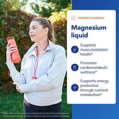 Pure Encapsulations Magnesium Liquid – Hypoallergenic Magnesium Glycinate for Musculoskeletal & Cardiometabolic Support | 8.1 fl oz