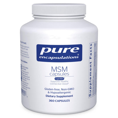 Pure Encapsulations MSM Capsules | Sulfur Supplement for Joints, Immune Support, Connective Tissue | 360 Capsules