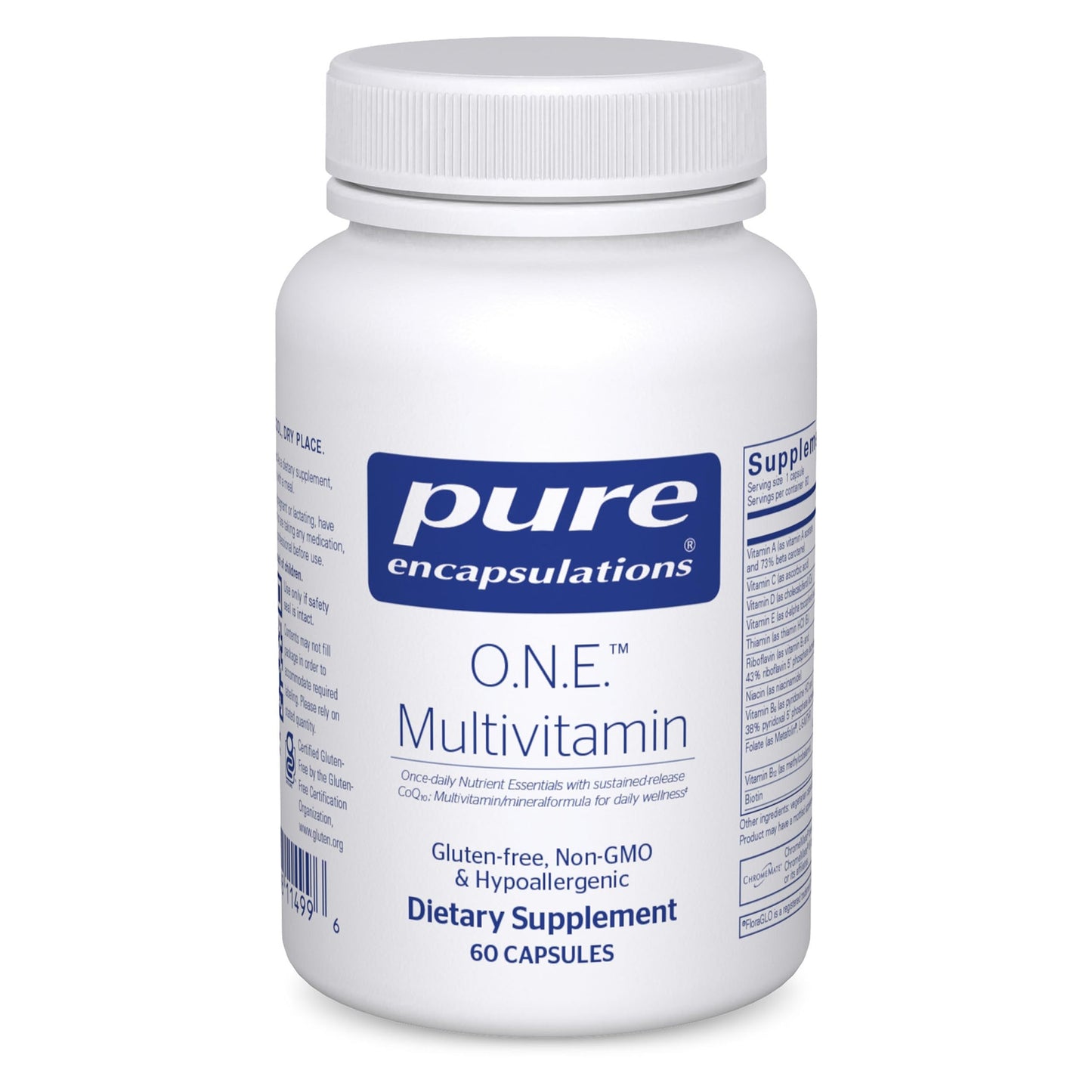 Pure Encapsulations O.N.E. Multivitamin – Once Daily with Lutein & CoQ10 (60 capsules)