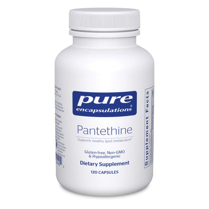 Pantethine | Hypoallergenic Lipid Metabolism & Cardio Support | 120 Capsules | Pure Encapsulations