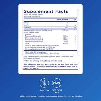 Pure Encapsulations Pro-Resolve Omega – Premium Omega-3 for Immune Support & Cardiovascular Health | 60 Softgels