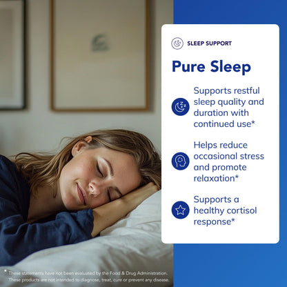 Pure Encapsulations Pure Sleep – Melatonin-Free Calming Sleep Support with Ashwagandha, Saffron & Valerian