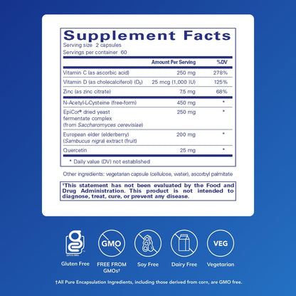 PureDefense with NAC by Pure Encapsulations — Immune Support & Respiratory Health, 120 Capsules