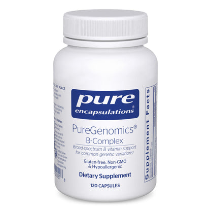 Pure Encapsulations PureGenomics B-Complex – Broad Spectrum B Vitamins for Genetic Expression, Cellular Function & Energy Metabolism, with B12 & B6 – 120 Capsules