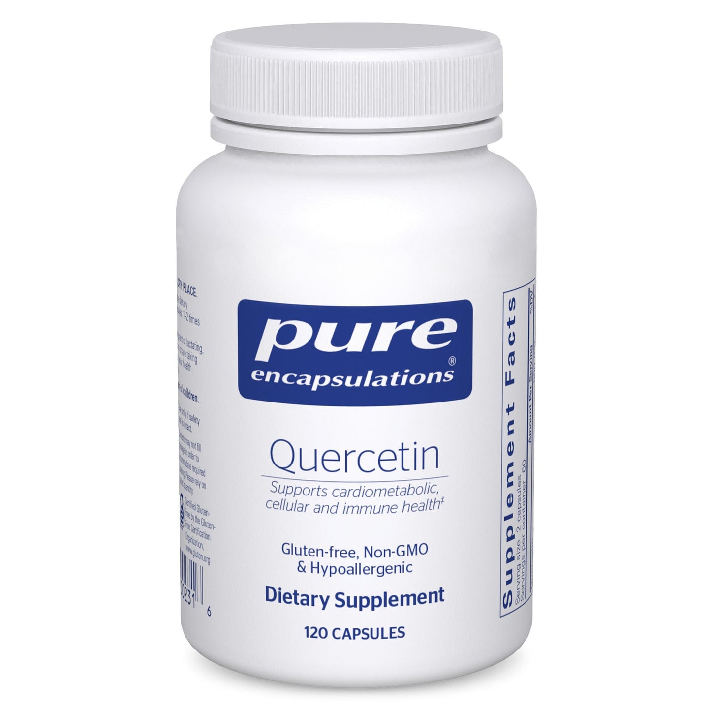 Pure Encapsulations Quercetin 500 mg – Immune, Cellular & Heart Health Support (Gluten Free, Non-GMO) – 120 Capsules