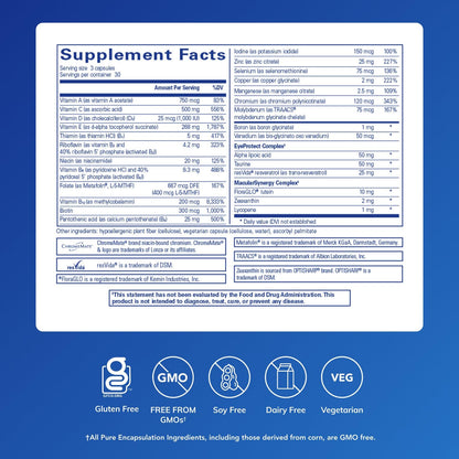 Pure Encapsulations VisionPro Nutrients – Hypoallergenic Vision Support, 90 Capsules