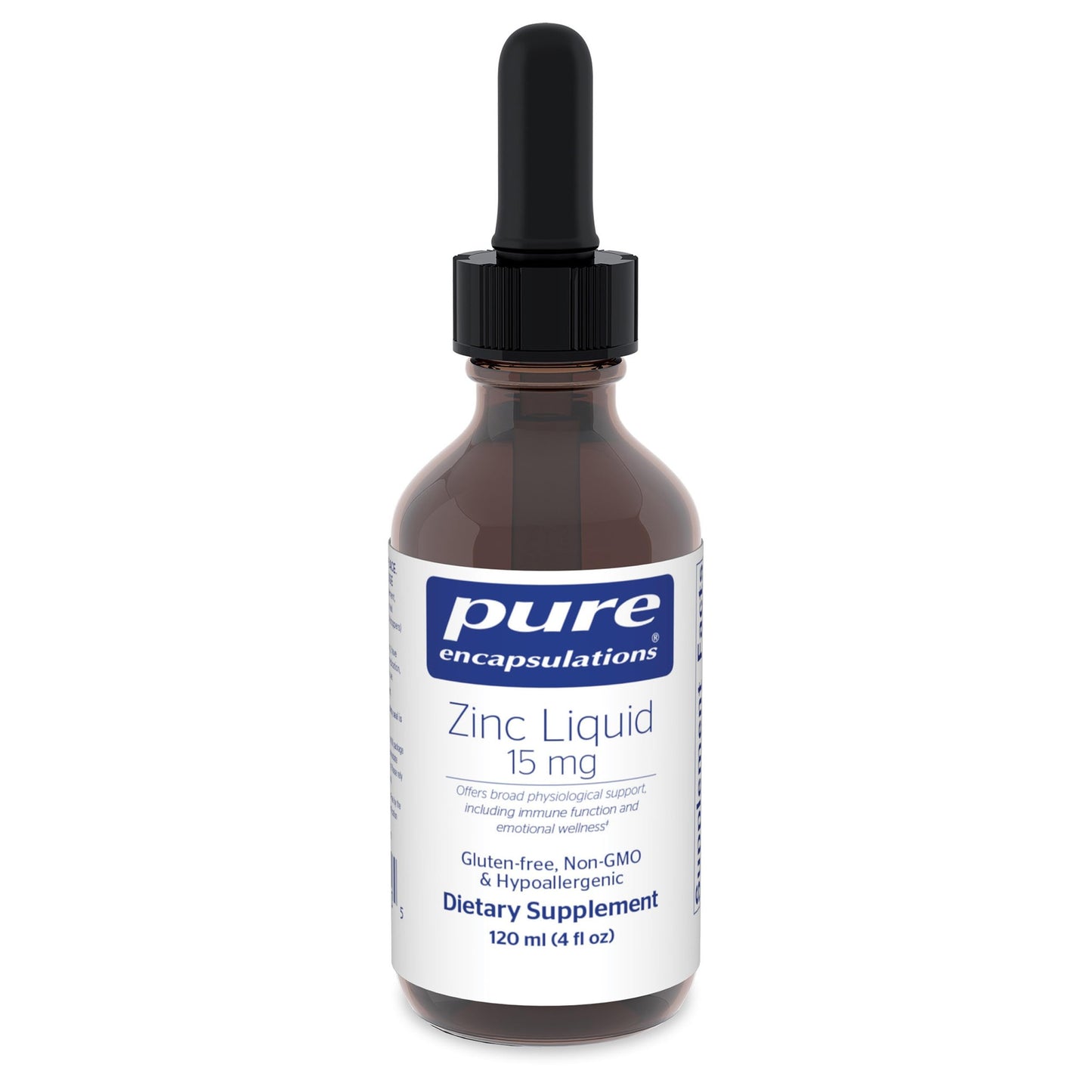 Pure Encapsulations Zinc Liquid 15 mg | Immune Support | 4 fl oz