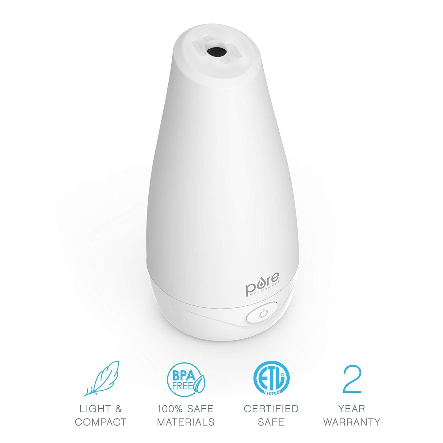 Pure Enrichment PureSpa Essential Oil Diffuser – Compact Ultrasonic, 100ml, 7 Hours Auto Shut-Off