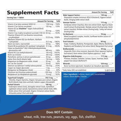 PURE ESSENCE LABS One N Only Multivitamin for Men – One-A-Day with D3, B12 & Biotin