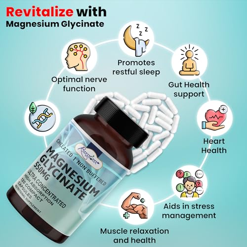 Pure Magnesium Glycinate Capsules – 120 Count | Ramaroma