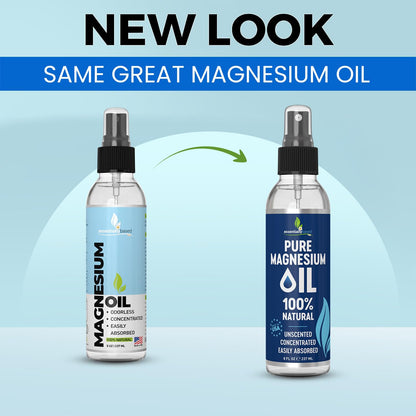 Pure Magnesium Oil Spray 8oz – Sleep Support, Made in USA