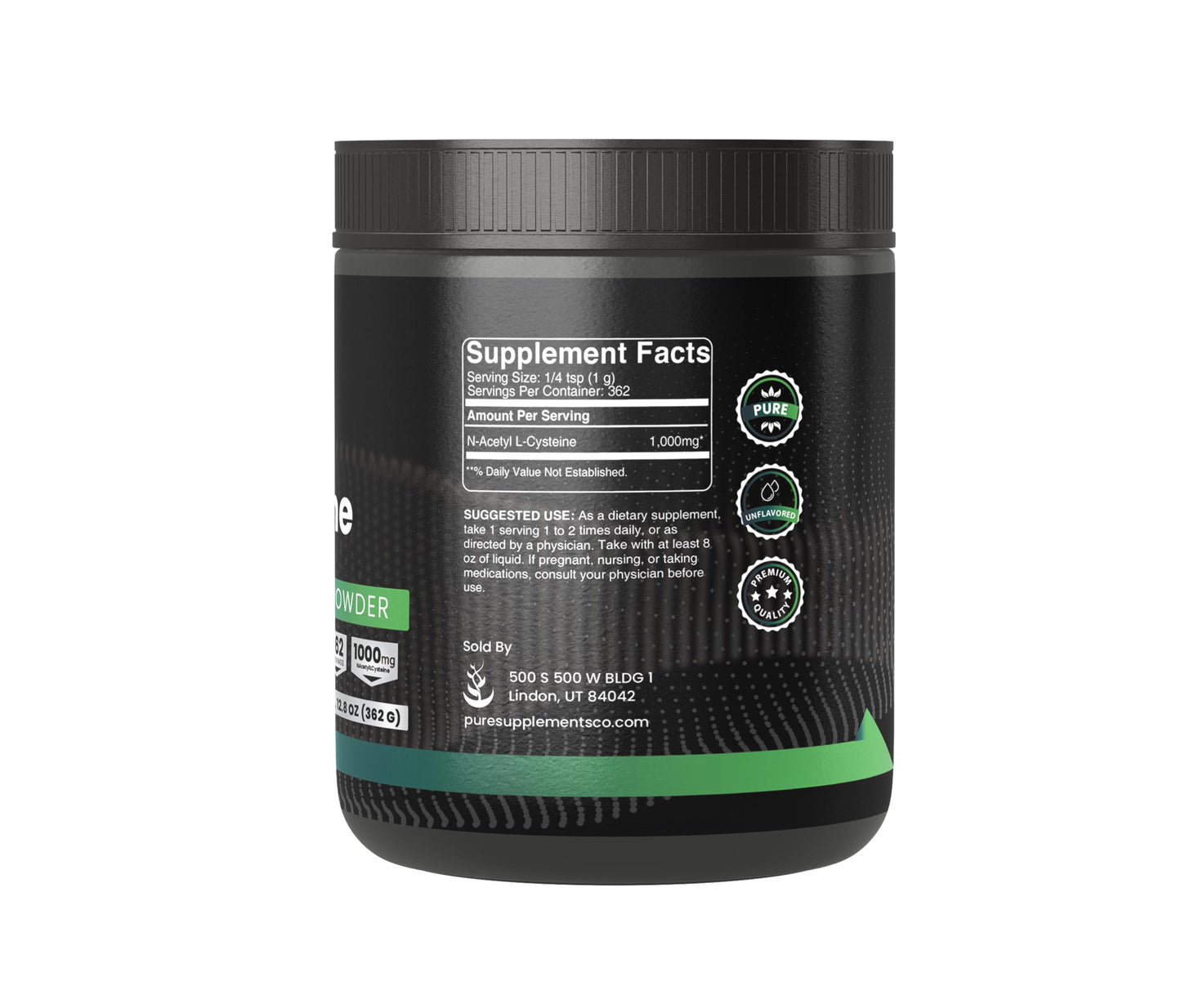 Pure Original Ingredients NAC Powder - 12.8 oz | N-Acetyl L-Cysteine, Amino Acid, Always Pure