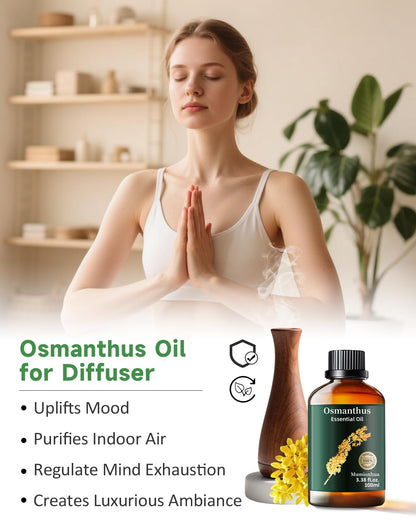 Pure Osmanthus Essential Oil – Diffuser, Skin, Air Purifier, Candles | 3.38 Fl Oz