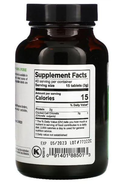 PURE PLANET Cracked Cell Chlorella Organic – 240 Tablets, 250mg