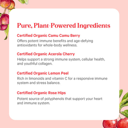 Pure Radiance C – Organic Vitamin C Capsules (90 Count) | Whole Food Vitamin C from Camu Camu & Acerola