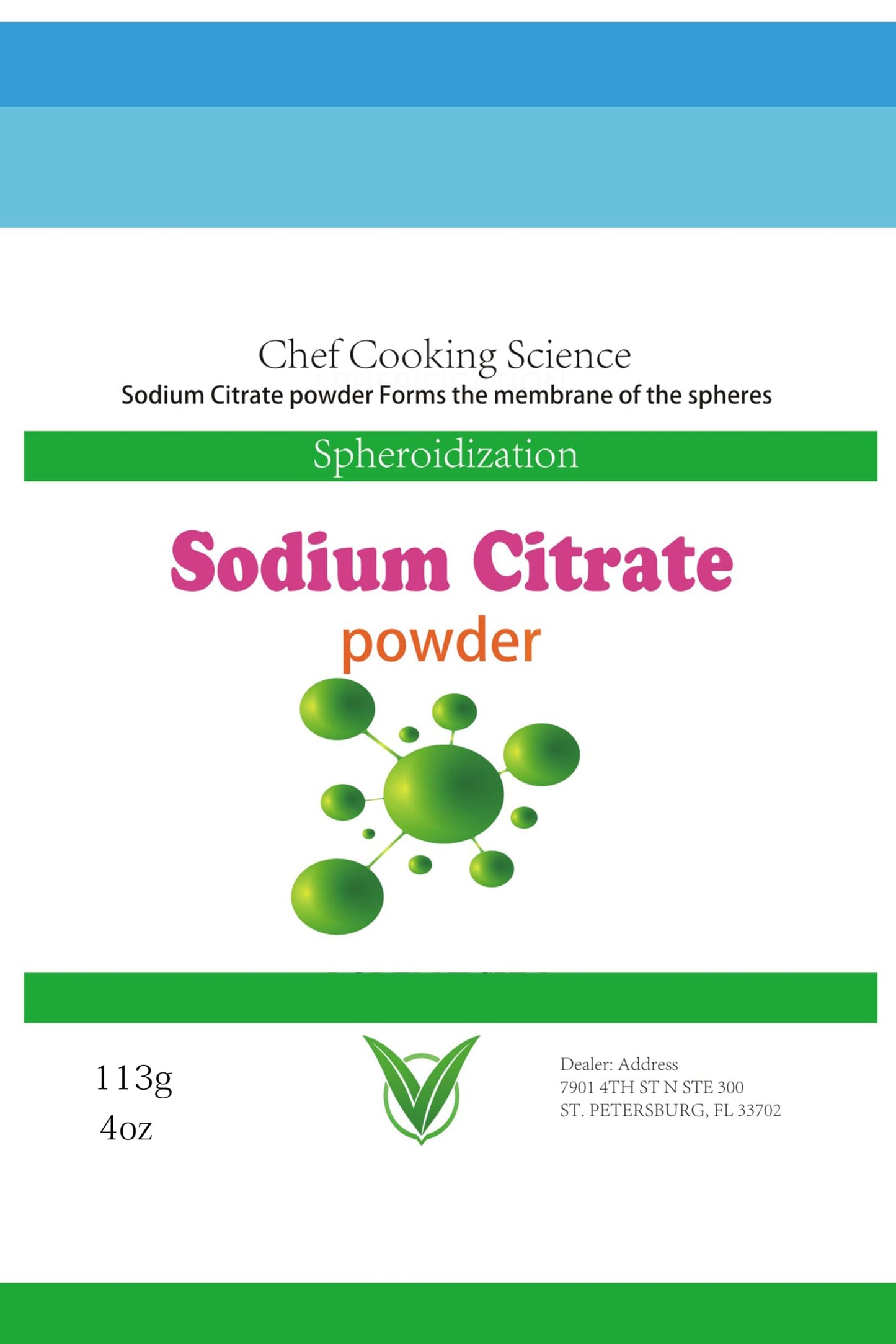 Pure Sodium Citrate ⊘ Non-GMO | Gluten-Free Vegan (Molecular Gastronomy) - 113g / 4oz