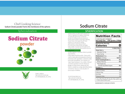 Pure Sodium Citrate ⊘ Non-GMO | Gluten-Free Vegan (Molecular Gastronomy) - 113g / 4oz