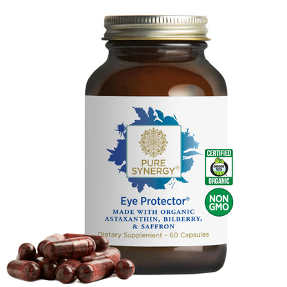 PURE SYNERGY Eye Protector — 100% Natural Vegan Eye Health Supplement (60 Capsules)