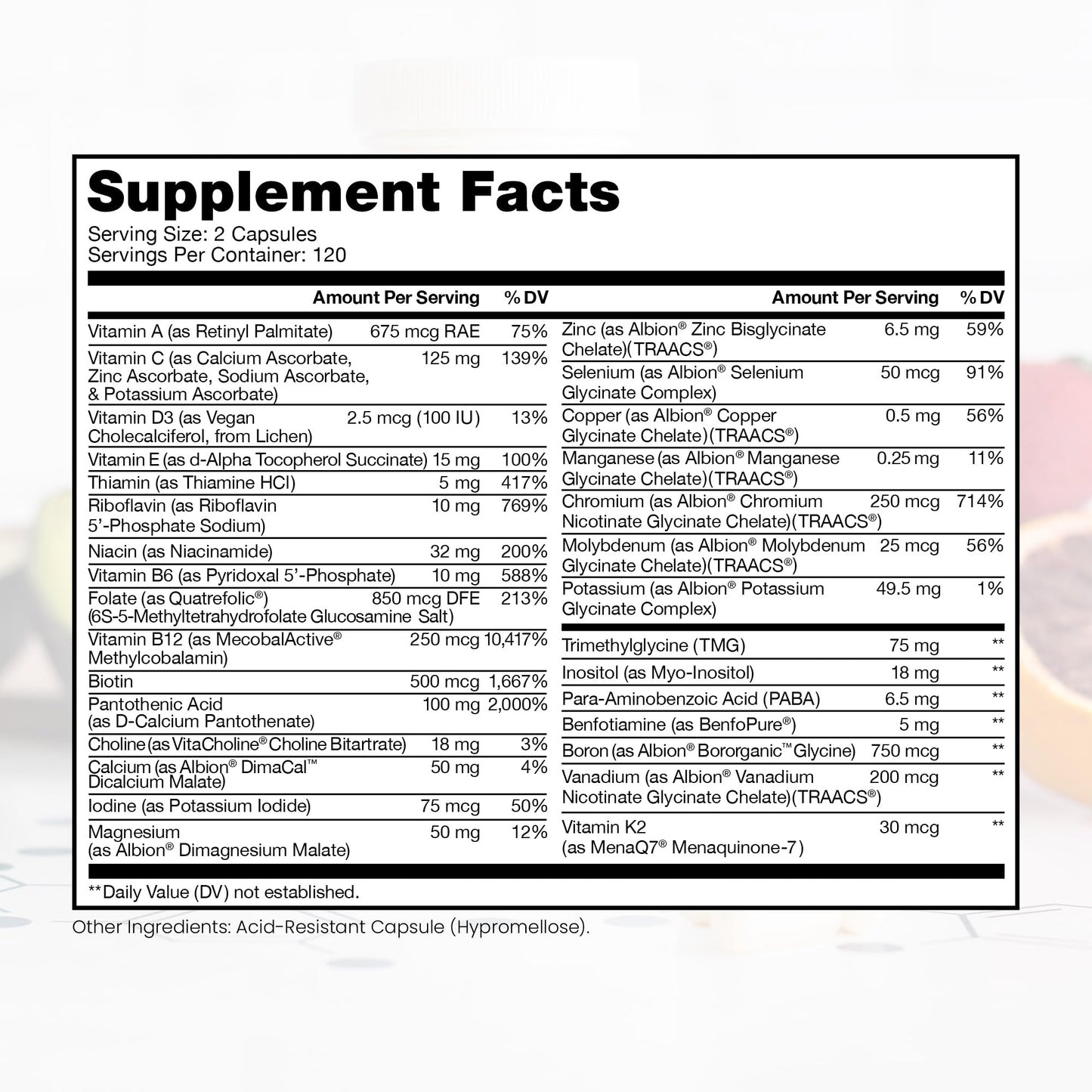 Pure Therapro Rx Methyl Multi Without Iron – Made in USA | 240 Capsules
