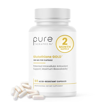 Pure Therapro Rx S-Acetyl Glutathione Gold 300mg Capsule – 60 Caps | EMOTHION Patented Form
