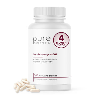 Pure Therapro Rx Saccharomyces boulardii Probiotics 10B CFU | Made in USA | Patented CNCM I-3799 | 240 Capsules