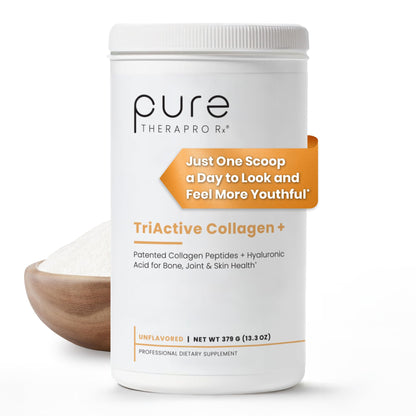 Pure Therapro Rx TriActive Collagen Plus – Unflavored Multi Collagen Powder, 30 Servings