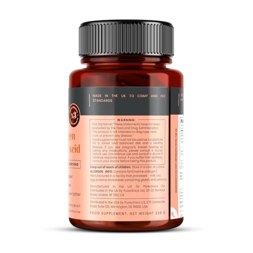 PureClinica UltraColl Collagen & Hyaluronic Acid 1500mg – 360 Tablets (2 x 180) | 1 Year Supply