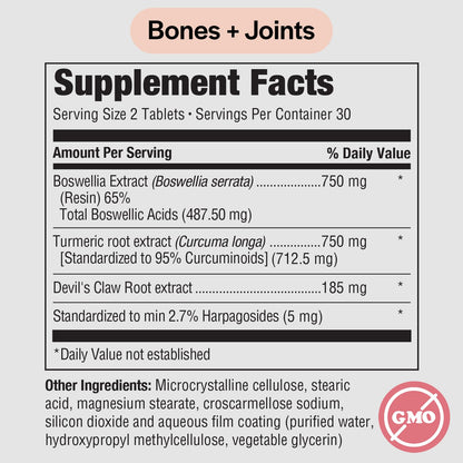 PureFormulas Boswellia Turmeric Complex | Joint Support & Immune Health | 60 Tablets (3-Pack)