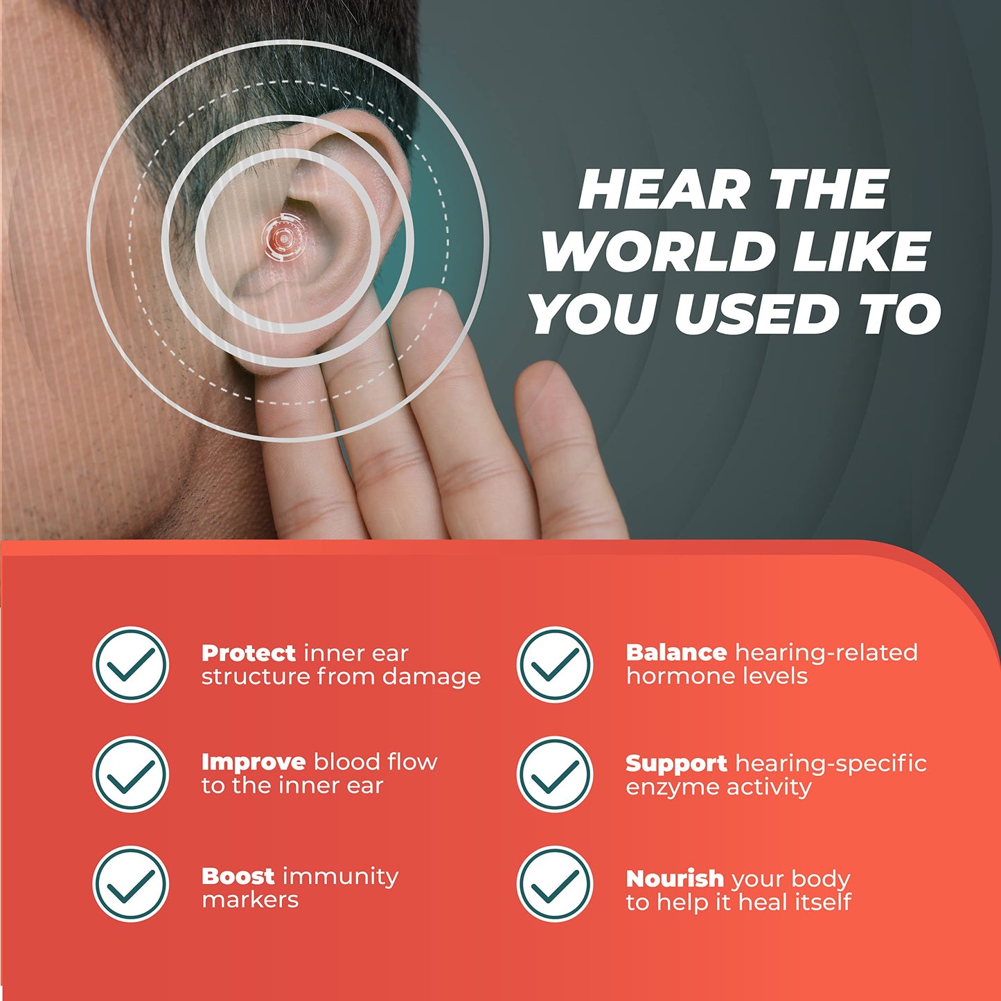 PUREHEALTH RESEARCH Hearing Support Formula – Natural Tinnitus Relief with Flavonoids & Vitamins