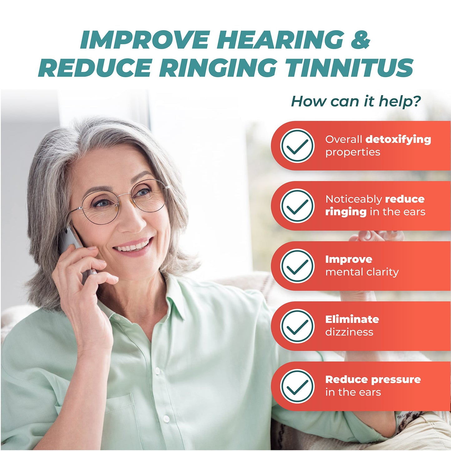 PUREHEALTH RESEARCH Hearing Support Formula – Natural Tinnitus Relief with Flavonoids & Vitamins