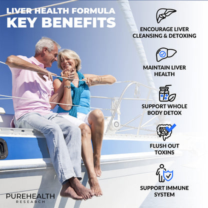 PUREHEALTH RESEARCH Liver Health – Detox & Repair with Artichoke, Milk Thistle & Turmeric | 60 Capsules