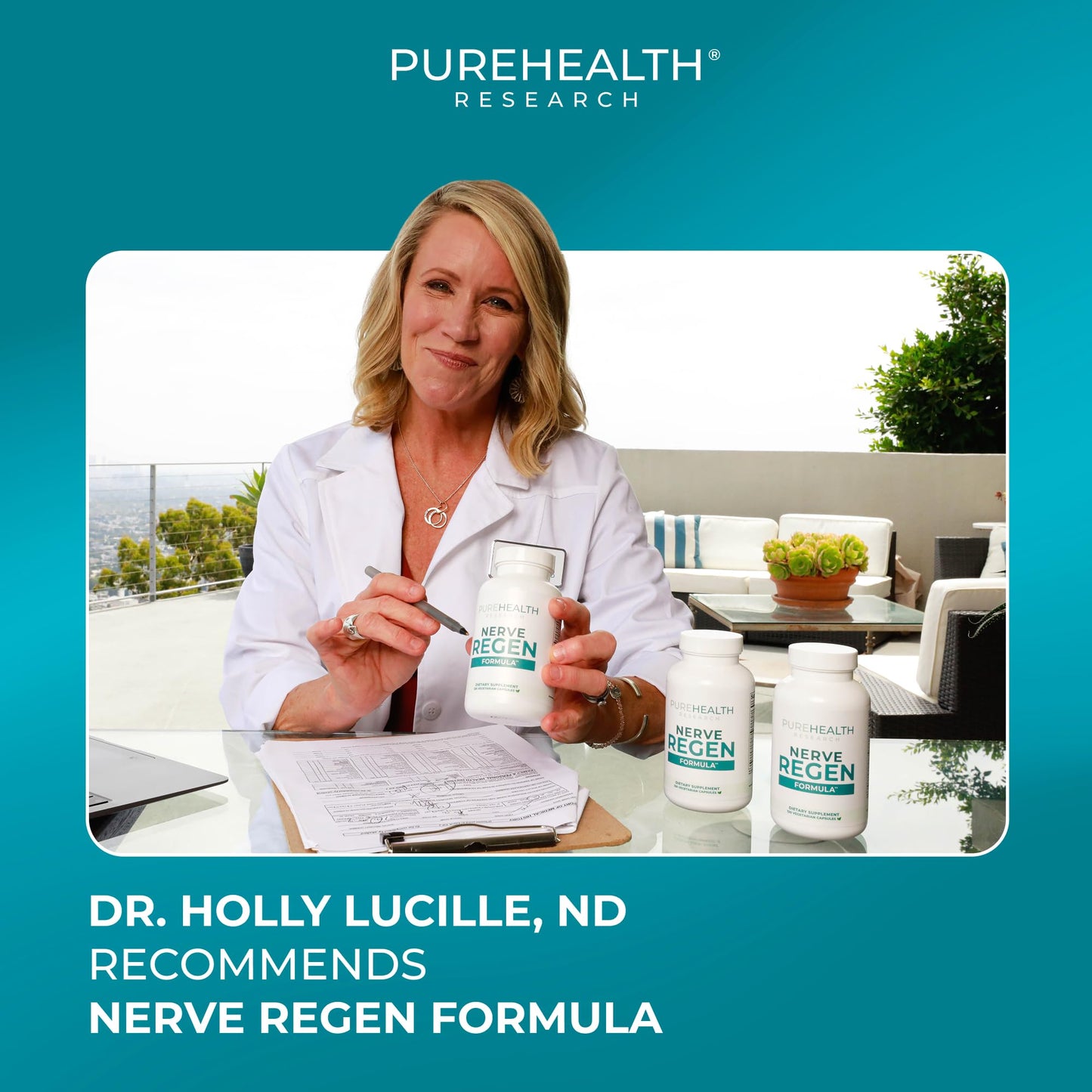 PUREHEALTH RESEARCH Nerve Regen Formula – Nerve Support Supplement for Hands & Feet | 60 Capsules