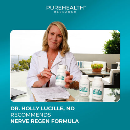 PUREHEALTH RESEARCH Nerve Regen Formula – Nerve Support Supplement for Hands & Feet | 60 Capsules