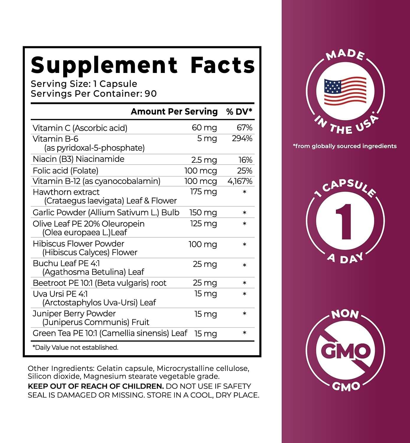PurePremium Beet Root Capsules 700mg – Blood Pressure Support | Non-GMO | 90ct