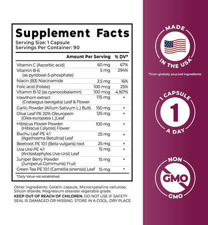 PurePremium Beet Root Capsules 700mg – Blood Pressure Support | Non-GMO | 90ct