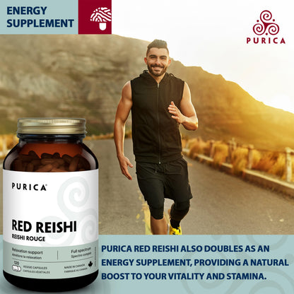 PURICA Red Reishi 120 CT | 400mg Reishi Mushroom Supplement