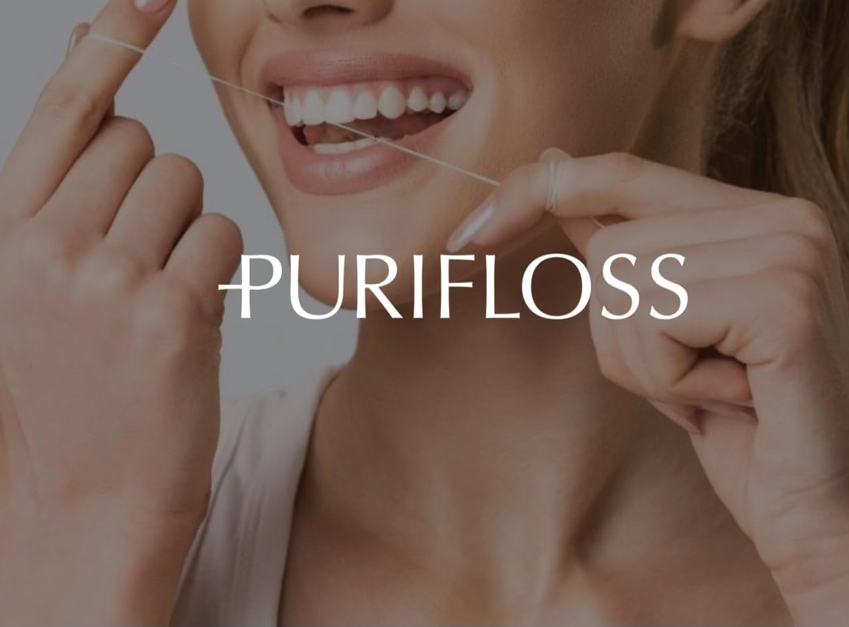 PURIFLOSS Expanding Woven Dental Floss – PFAS/PTFE Free | Mint-Strawberry | 33 Yards