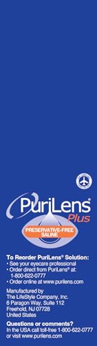 Purilens Plus Preservative-Free Contact Lens Saline 120ml (4 fl oz) – 3 Pack