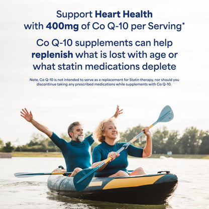 Puritan's Pride CoQ10 400mg Softgels – Heart Health, Cellular Energy & Aging Support | 120 Softgels