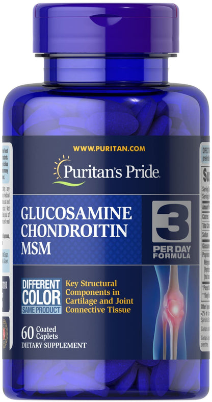 Puritan's Pride Glucosamine Chondroitin MSM Joint Soother – 60 Cap