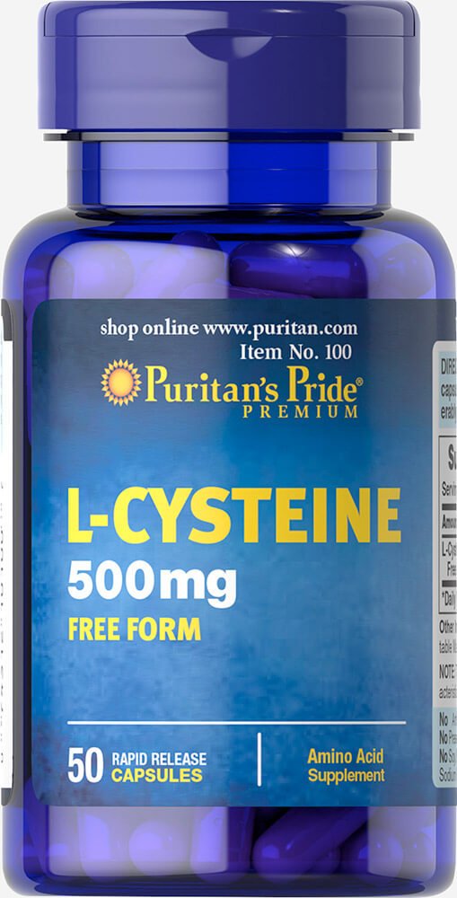 Puritan's Pride L-Cysteine 500 mg - 50 Capsules | Amino Acid Supplement