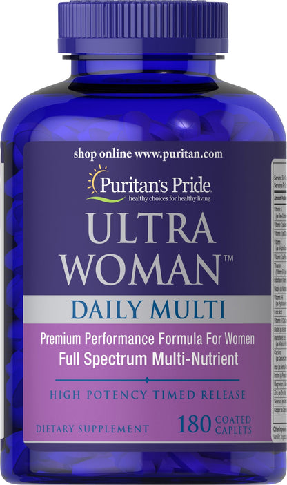 Puritan's Pride Ultra Women Multivitamin Timed Release Caplets 180 Count (Discontinued)