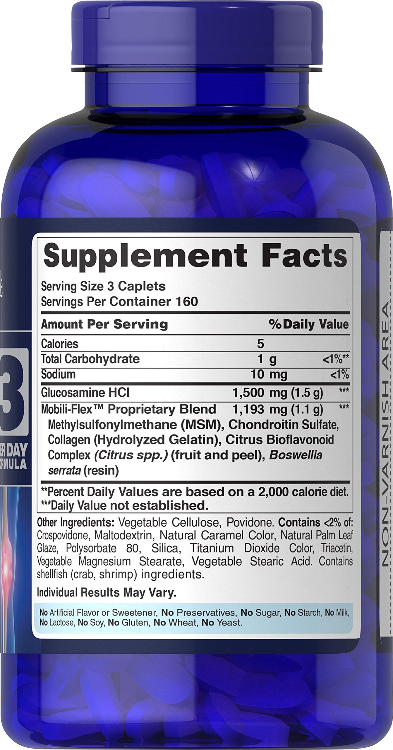 Puritan's Pride Glucosamine, Chondroitin & MSM – 3 Per Day Formula