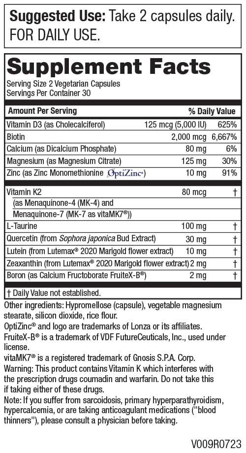 Purity Products Dr. Cannell's Advanced Vitamin D Women's Formula with Lutein & Biotin – 60 Veg Capsules